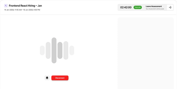 Conversational AI interview interface